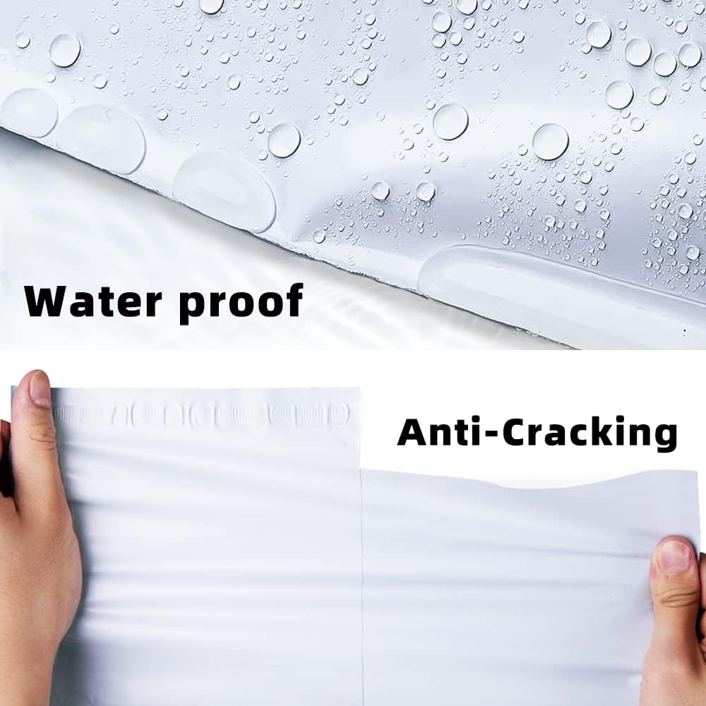 POLYSELLS 25 pcs 24x24 Inches White Poly Mailers Shipping Envelopes, Strong Adhesive Sealing, Waterproof, and Tear-resistant Postal Mailing Bags for Clothing, Books, and Accessories