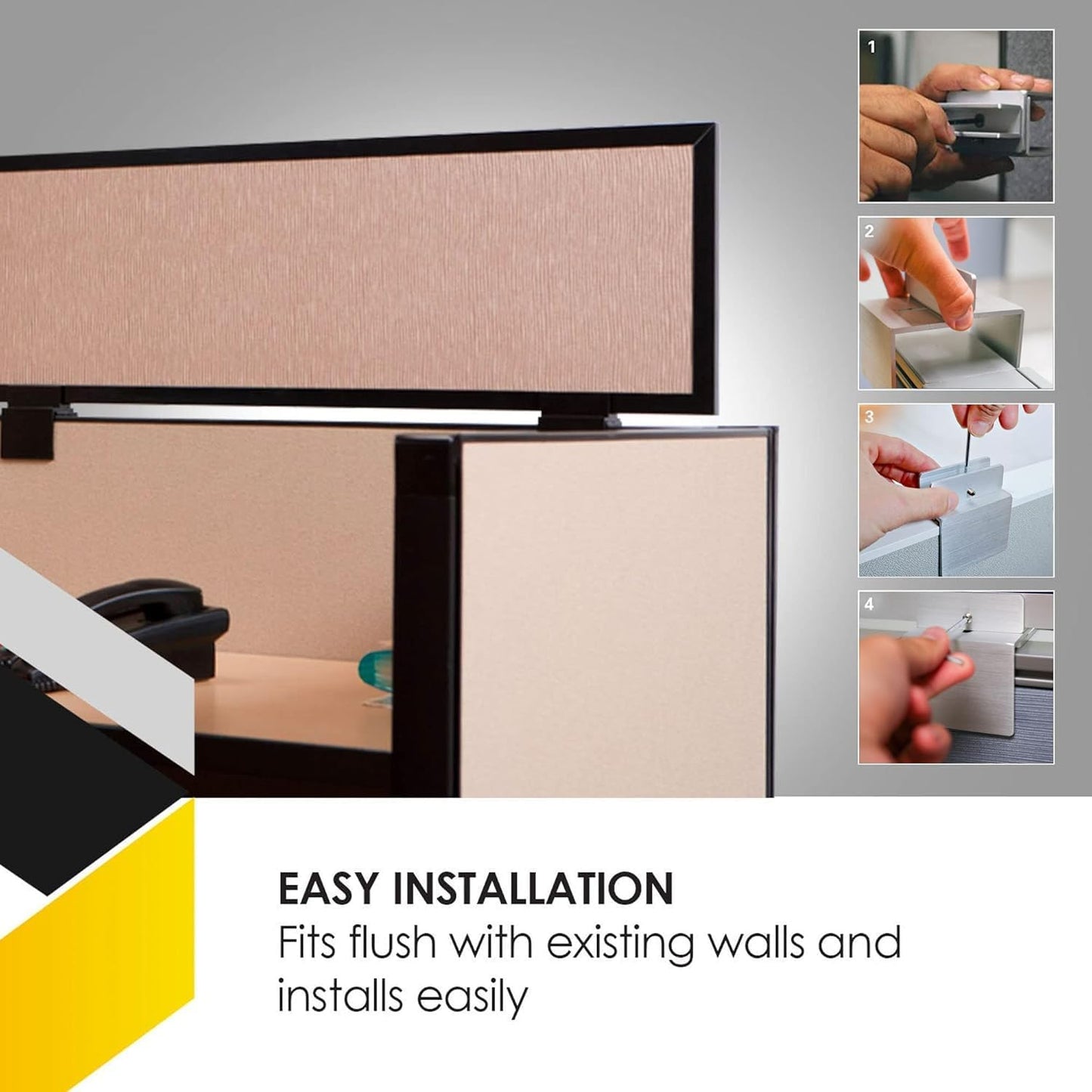 OBEX Acoustical Cubicle Privacy Screen Extender Desk Panel & Office Divider, Add Separation & Block Noise, 12" x 30", Twilight