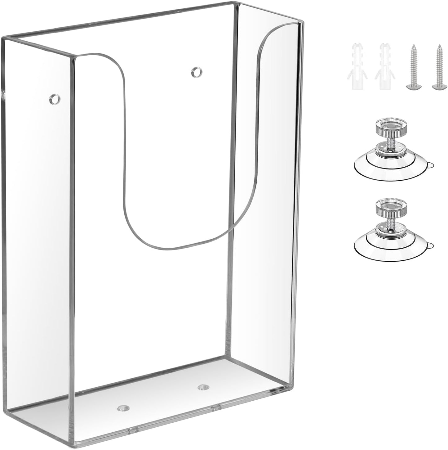 Zavekia 4 x 6 Inches Wall Mount Brochure Holder - Clear Flyer Holder (1 pack)
