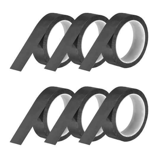 MECCANIXITY 6 Rolls Whiteboard Tape Graphic Chart Tape 30mm 54.7 Yard Art Tape Thin Self-Adhesive Pinstripe Tape Masking Tape for Gift Wrapping Craft Supplies, Black