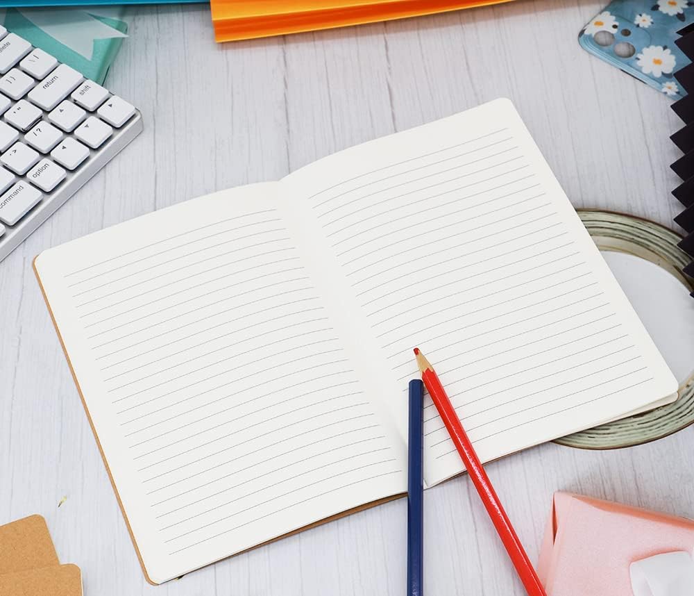 32 Pack Notebook Journals for Travelers, Students and Office, Writing Diary Subject Notebooks Planner with Thick Paper, 60 Pages, 30 Sheets, 8.3x5.5 inch, A5 Size, Travel Journal Set (Lined)