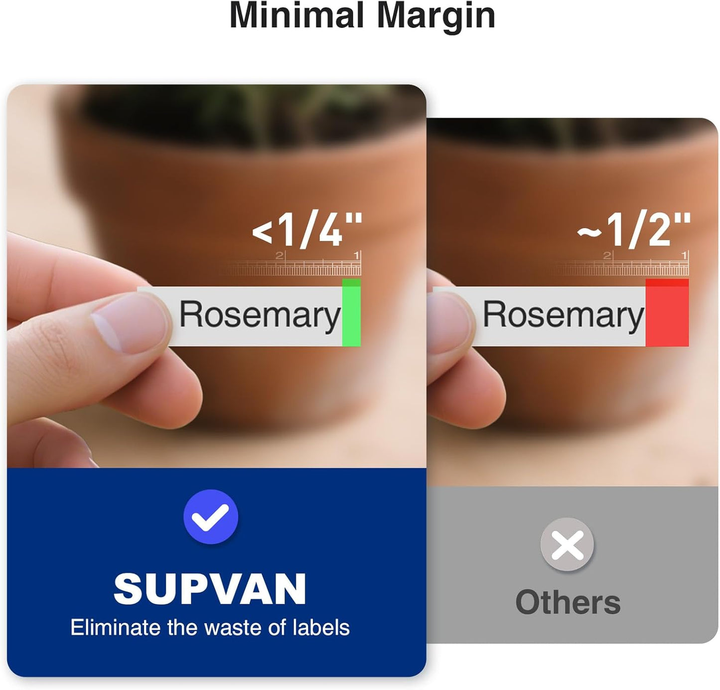 SUPVAN G15M Mini Portable Label Maker Machine with 4 Tapes, Rechargeable 1200mAh Battery Thermal Transfer Printer, Compatible with Multi-Type Label, Home, Garage & Office