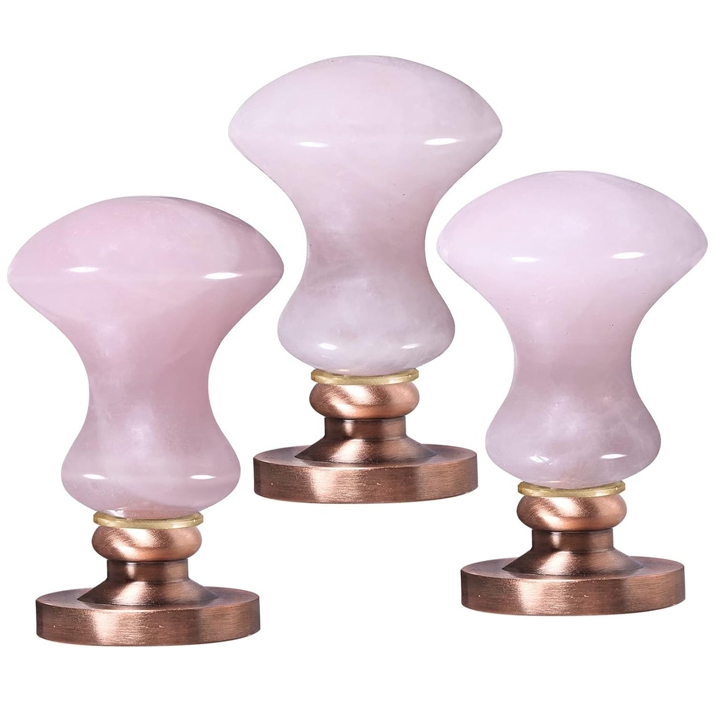 rockcloud Wax Seal Stamp Set, 4 Pieces Sealing Wax Stamps Copper Seals with 1 Rose Quartz Seal Handle for Cards Envelopes Invitation Decoration, Love Expressiont with Rose