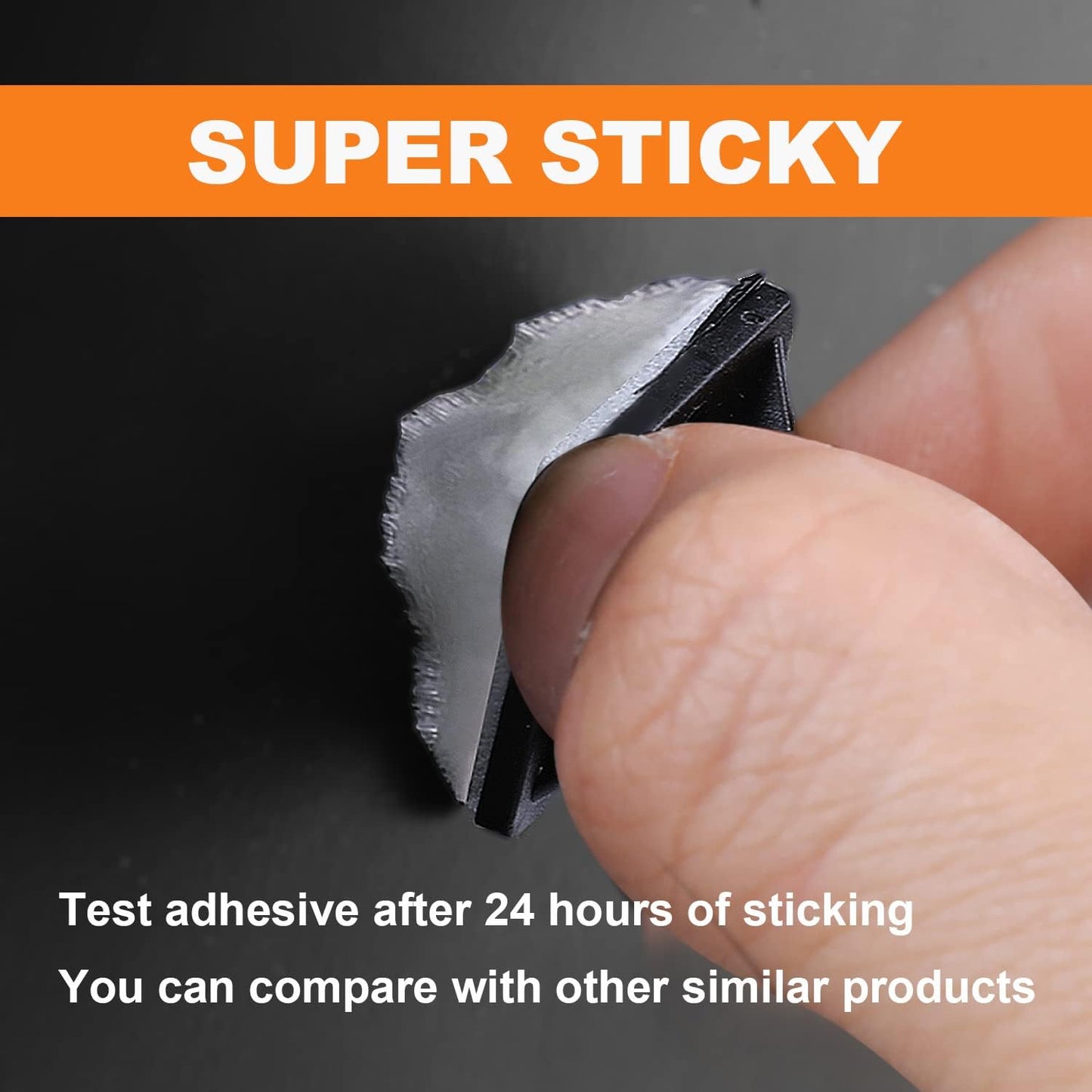 50 Pack 1.5 inch Zip Tie Adhesive Mounts Self Adhesive Cable Tie Base Holders with Multi-Purpose Tie wire clips with screw hole,Anchor stick on wire holder with 8 inch zip ties（Black）