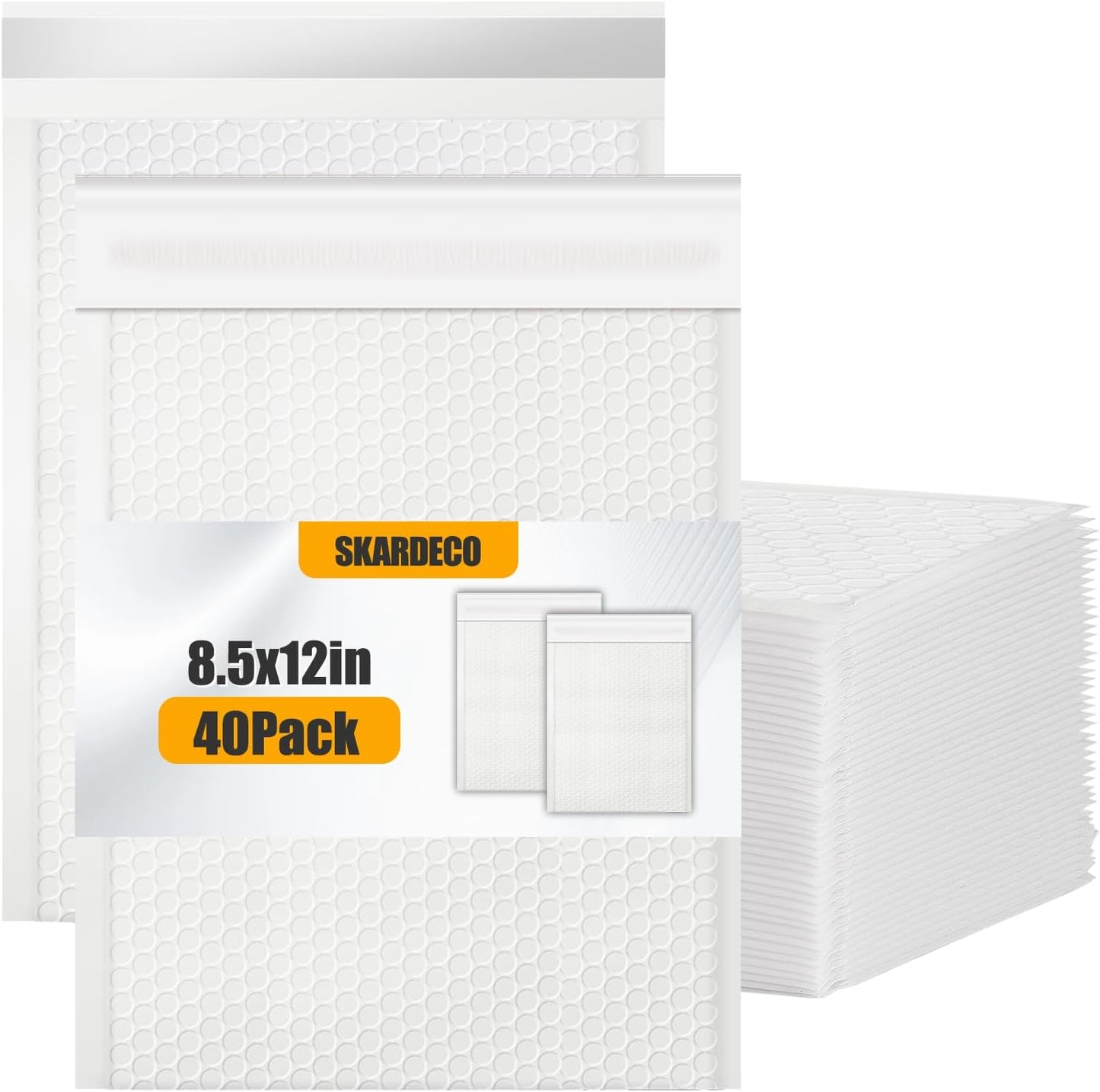 Bubble Mailers 8.5x11inch 40Pack White Bubble Mailers Self-Seal Padded Mailing Envelopes Bubble Opaque Padded Mailer for Small Businesses to Package and Mail Jewelry Cosmetics#2