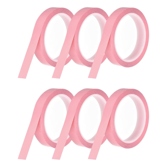 MECCANIXITY 6 Rolls Whiteboard Tape Graphic Chart Tape 18mm 54.7 Yard Art Tape Thin Self-Adhesive Pinstripe Tape Masking Tape for Gift Wrapping Craft Supplies, Pink