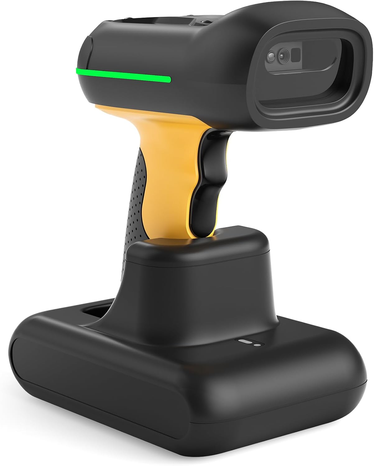 Inateck Industrial Barcode Scanner Wireless, 2D QR Code Scanner with Smart Charging Stand, IP67 Waterproof and Dustproof, Barcode Reader with 2600mAh Battery，Handscanner with App & SDK, BCST-75S