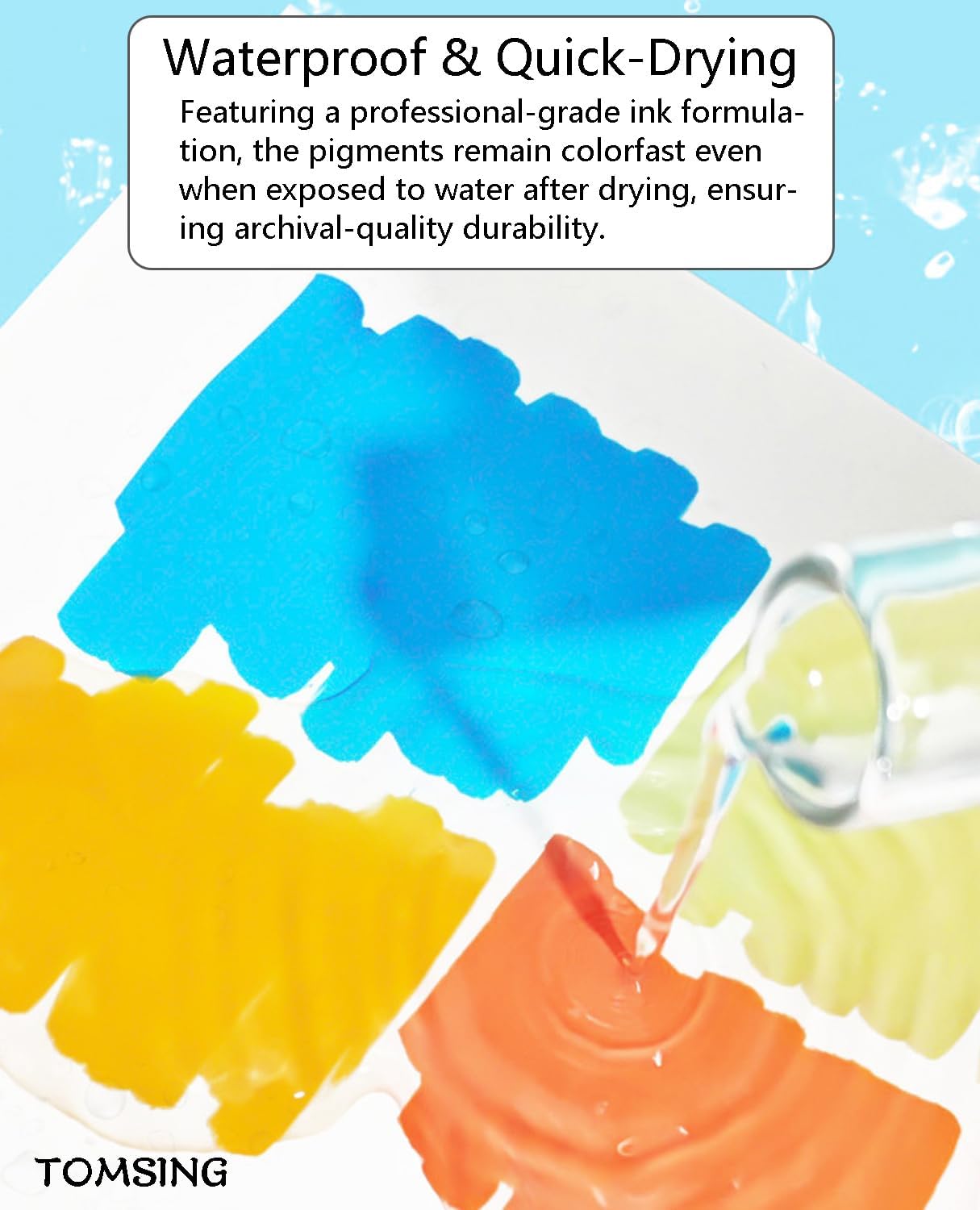 24 Colors Brush Markers Pens,Water-based Ink and Quick-Drying,Painting Supplies Perfect for Plastic Sheets Fabric Bags Ceramics Stone Pottery Wood and Handmade Crafts（24 Colors）