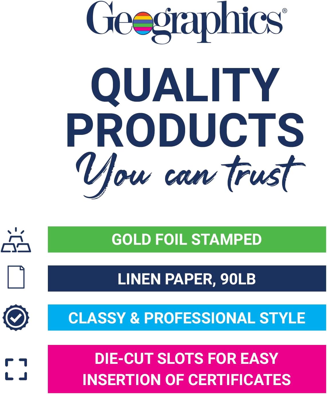 Classic Linen Document Covers 12.5” x 9.75” Navy Blue 60 Pack - Certificate Holders, Diploma Holder, Frame Documents - Premium Linen Texture for Professional Presentation