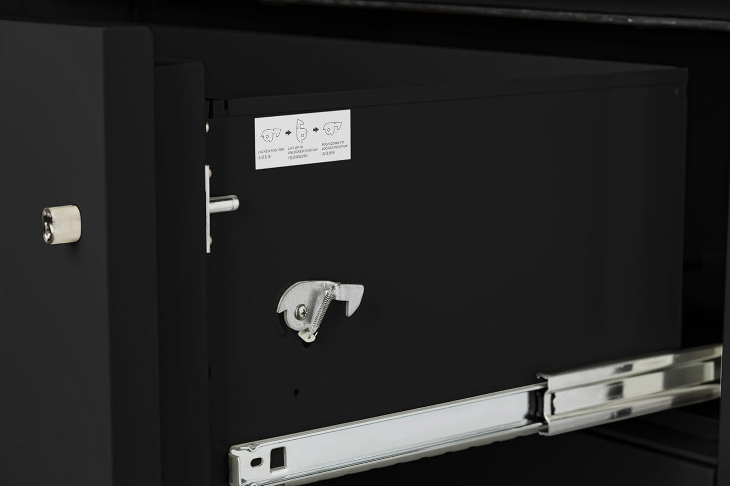 31 inch 2-Drawer Vertical Fireproof File Cabinet – Letter Size Filing – Key Lock – Water Resistant Seal – Fire and Impact Rated – Black Finish – Model LTR2W31B