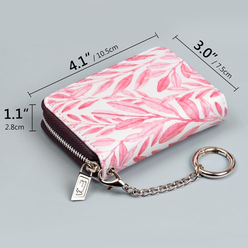 FurArt Zipper Wallet Women, RFID Blocking Credit Card Wallet, Business Card Holder, Compact Size KeyChain Wallet