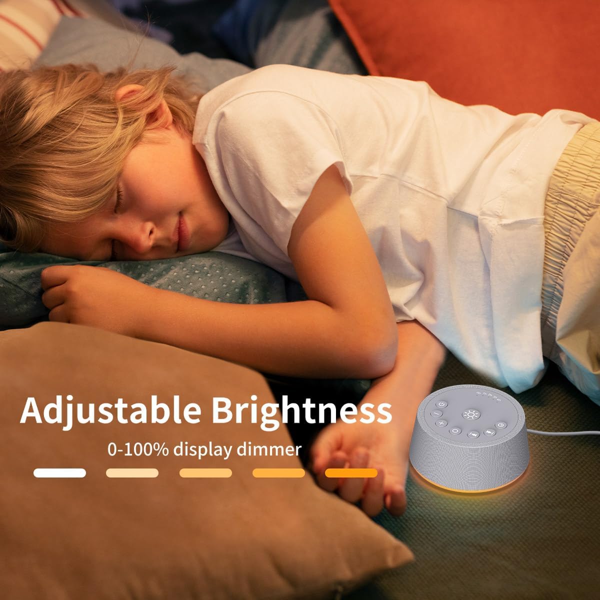 SoundLegend Sleep White Noise Sound Machines 32-Level Volume 30 Sounds 12 Colors Light 5 Timers Adjustable Light Brightness Compact for Everyone Travel Gift Memory Function