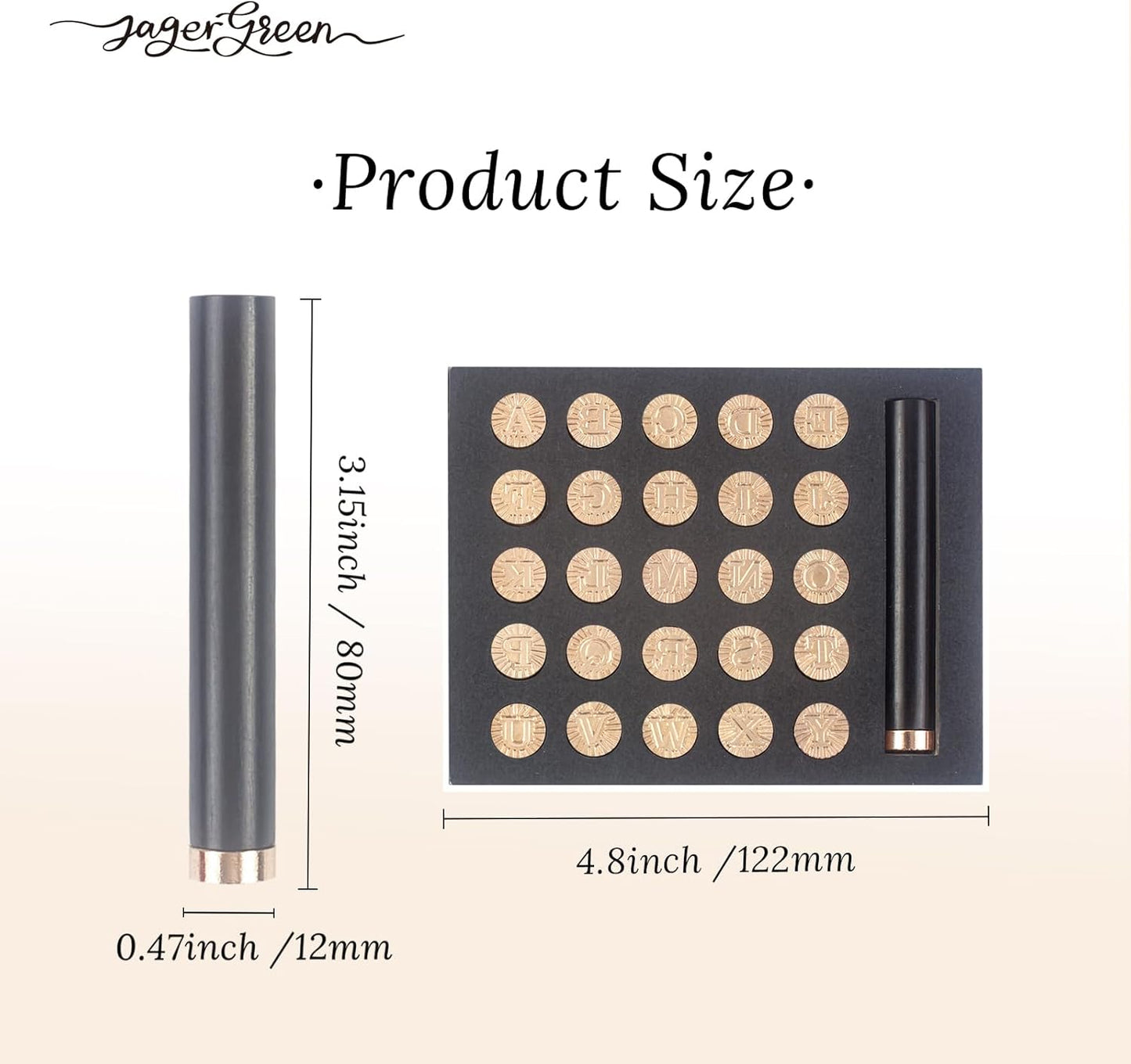 Wax Seal Kit, 26 Initial Letters A-Z Sealing Wax Stamp with 1pc Wooden Handle, Alphabet Seal Stamp, for Wedding Invitation, Gifts Wrapping, Christmas, Birthday Cards, Envelopes, Decoration