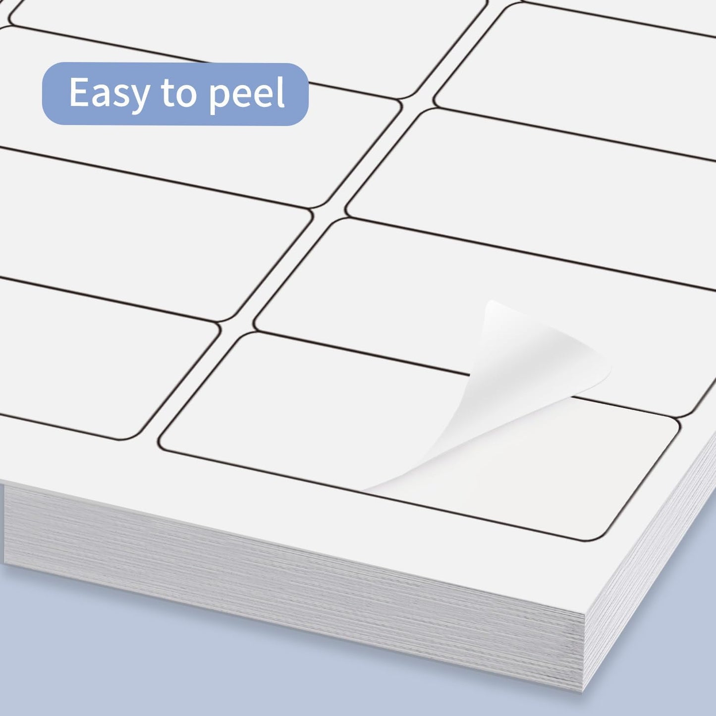 STARLIBOO Transparent Stickers Labels - 1" x 2-5/8" Address Labels Mailing Stickers for Laser/Inkjet Printer 8.5"×11"- 20 Sheet