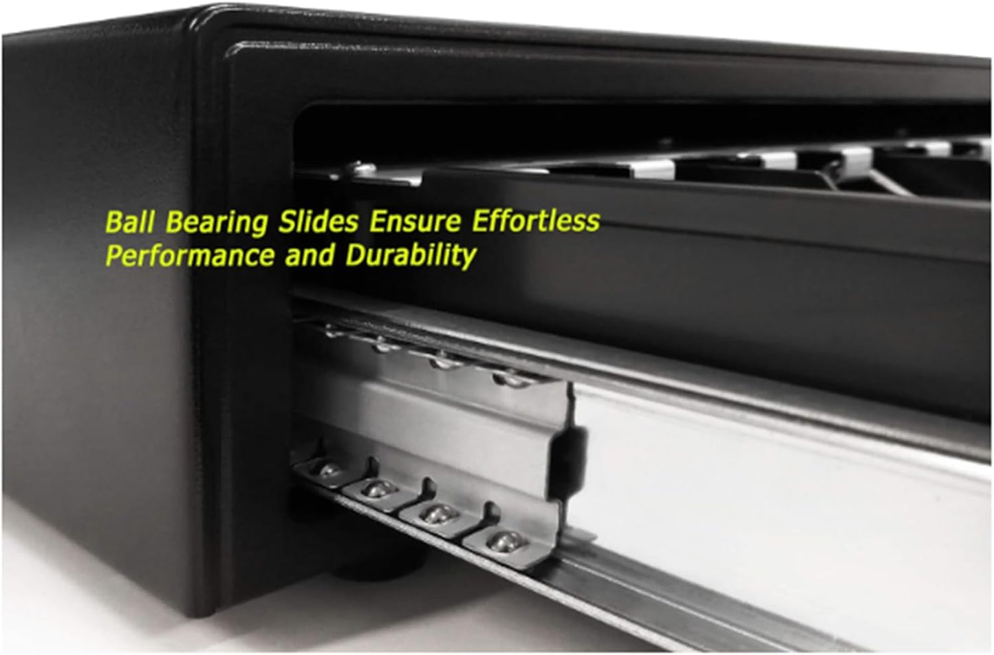 HK SYSTEMS 18inch Heavy Duty Black POS Cash Drawer with 5Bill/8Coin "Stainless Steel" Front, Ball Bearing Slides