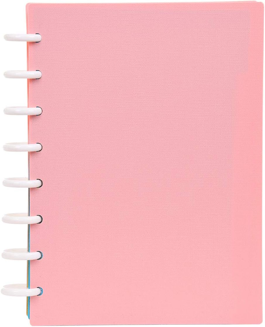 Talia Discbound Notebooks, Planner, Customizable, (Salmon, Junior (5.5in x 8.5in))