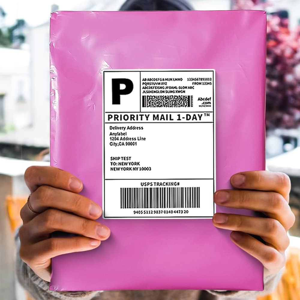 POLYSELLS 50 pcs 14.5x19 Inches Pink Poly Mailers Shipping Envelopes, Strong Adhesive Sealing, Waterproof, and Tear-resistant Postal Mailing Bags for Clothing, Books, and Accessories