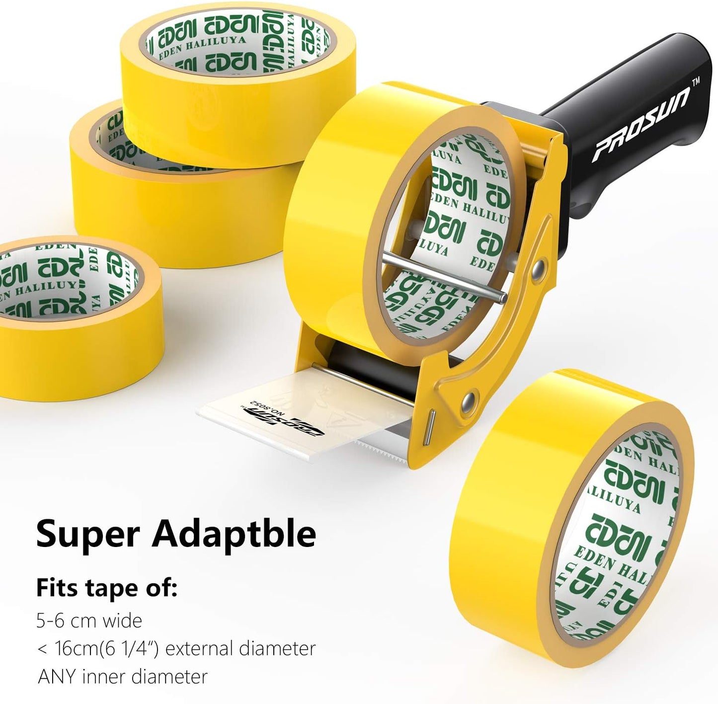 Fast Reload 2 Inch Tape Gun Dispenser Packing Packaging Sealing Cutter TG01 (TG01-YLW)