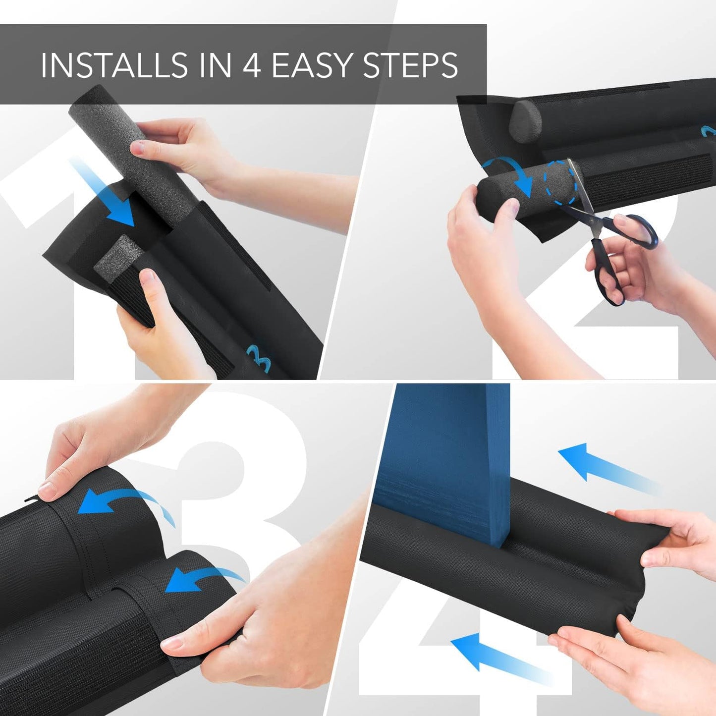 Everlasting Comfort Under Door Draft Stopper - Under Door Sound Blocker, Soundproofing, Blocks Cold Air, Hot Air & Noise, Easy Install, No Adhesive - Gap Filler , Sound Proof Bottom Seal 30"-36"