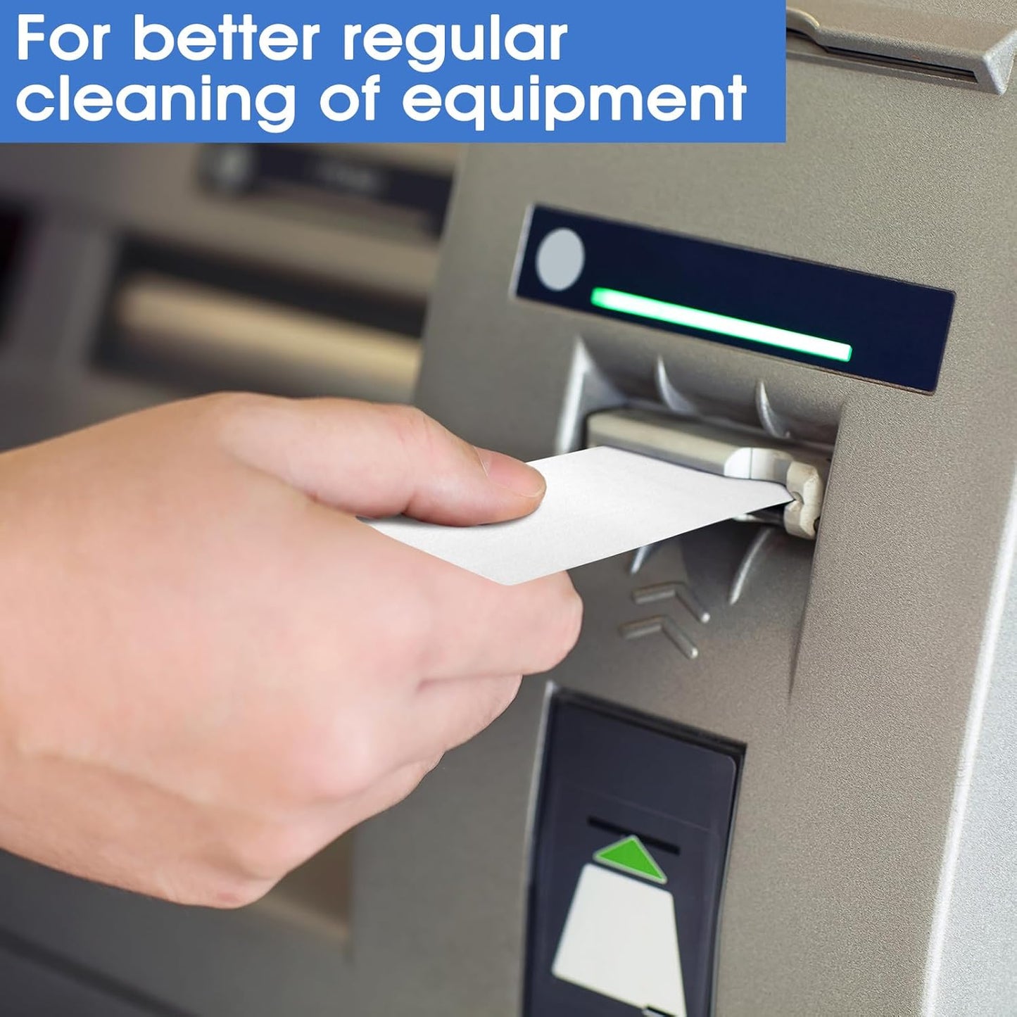 30 Pcs 2.5" x 7.5" Presaturated Bill Validator Cleaning Cards Compatible with All Bill Validators, Readers and Currency Counters