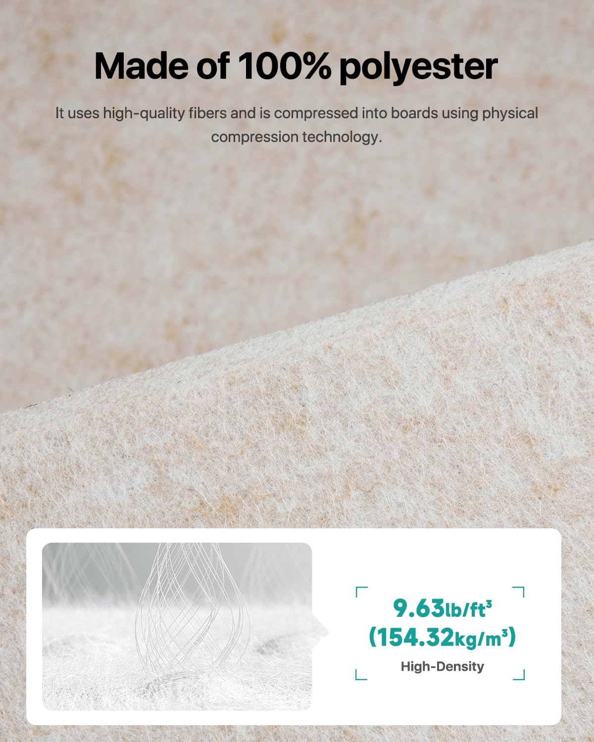 Soundsbay Acoustic Panels, 18 Pack Hexagon Soundproof Wall Panels High Density Sound Absorbing Panel, Sound Proof Foam Panels for Walls, Office, Reccording Studio, Ceiling 12" X 10" X 0.4", Beige