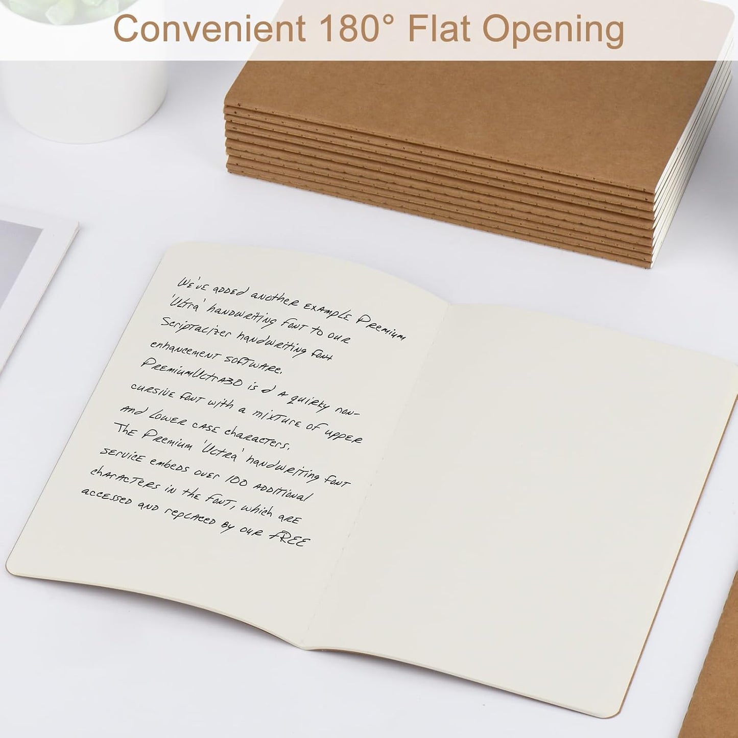 ZCZN 24 Pack A5 Kraft Notebooks Bulk, 8.15x5.5 Inches Blank Journaling Notebooks, Notebooks for Work, Composition Notebooks for School, Journal notebooks for kids, 60 Pages