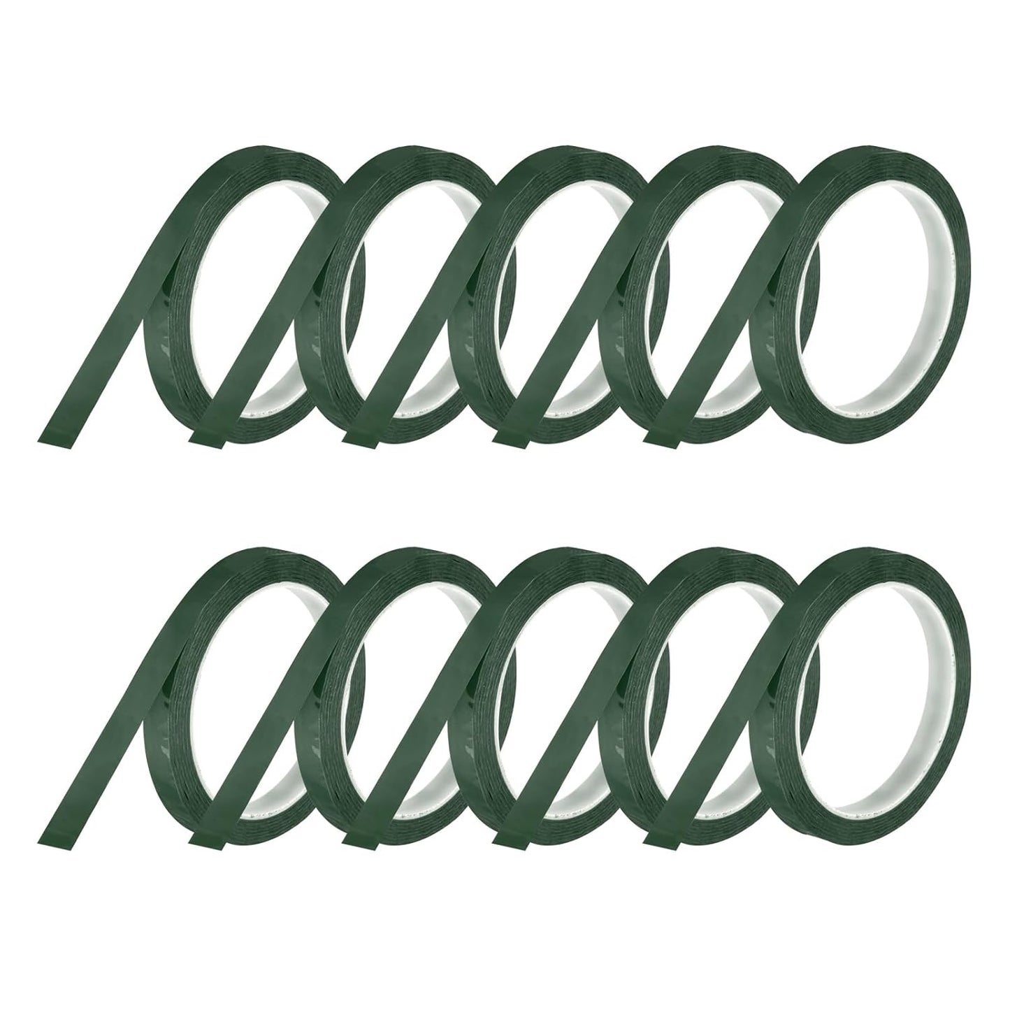 MECCANIXITY 10 Rolls Whiteboard Tape Graphic Chart Tape 12mm 54.7 Yard Art Tape Thin Self-Adhesive Pinstripe Tape Masking Tape for Gift Wrapping Craft Supplies, Green