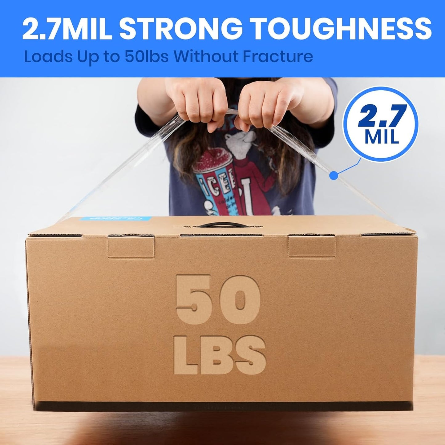 ADHES Packing Tape, 12 Rolls 1.88 inch x 60 Yards Clear Duct Tape 2.7Mil Heavy Duty Shipping Tape for Moving Boxes, Shipping, Mailing