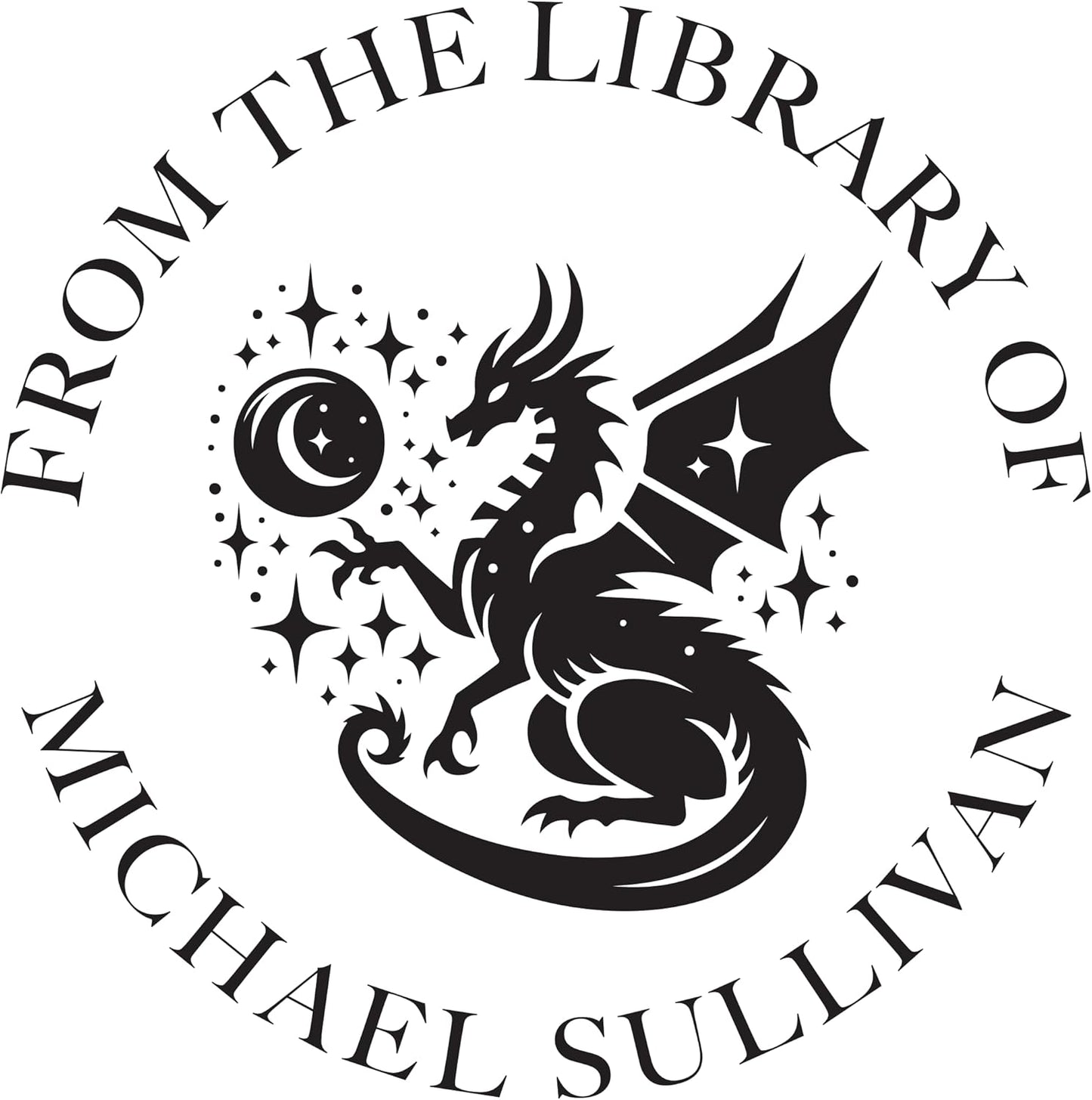 Dragon Book Embosser, Custom Round Library Book Embosser, Fantasty Fiction Dragon Ex Libris Embosser, Gift for Book Lover | Black or Pink Embosser (Dragon #4)