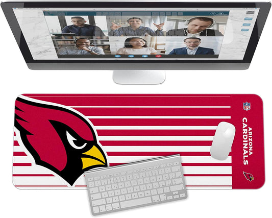 SOAR NFL Unisex Multifunctional Desk Mat for Desktop, (31.5"x12") - Ultra Soft Fabric with Non-Slip Rubber Backer - Water Resistant & Durable Nylon Stitching - Officially Licensed NFL, Desk Pad