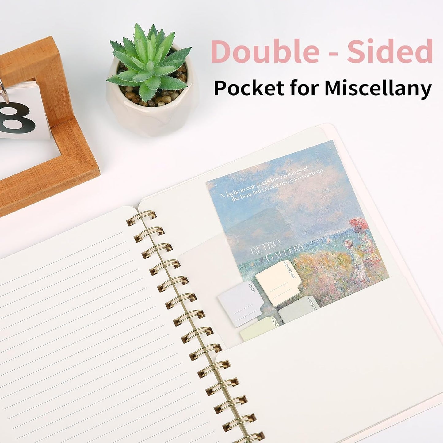 Lined Spiral Notebook College Ruled A5 Journal Book for Note Taking, 160 Pages Writing Journal for Office and Home School Supplies 5.75x8.125 inch (Pink/MintGreen/Violet)