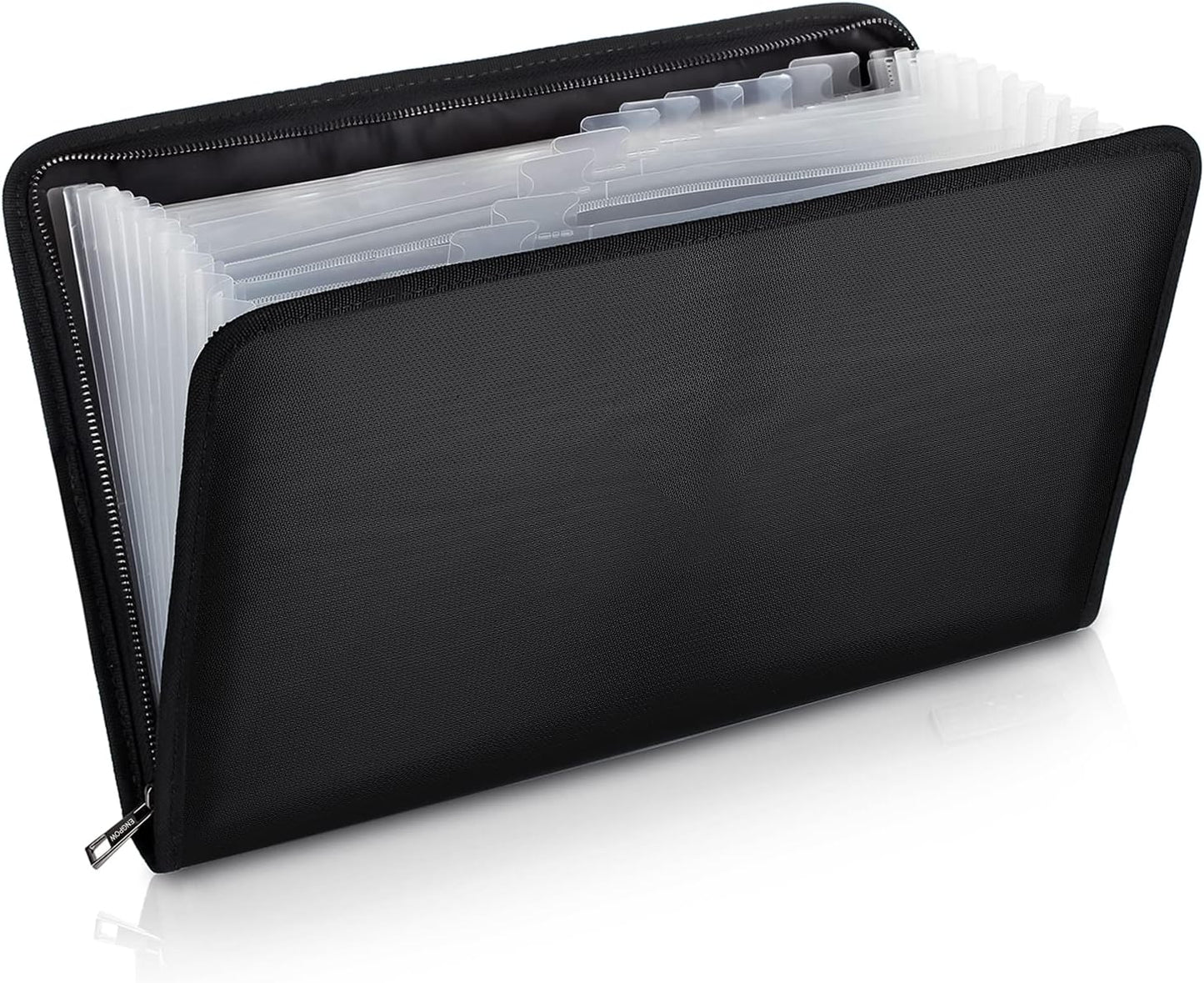 ENGPOW Legal Size Expanding File Folder Important Document Organizer Fireproof Document Bag with 13 Pockets,Color Labels,Non-Itchy Silicone Coated Portable File Wallet Large Capacity(16" x 10.6")