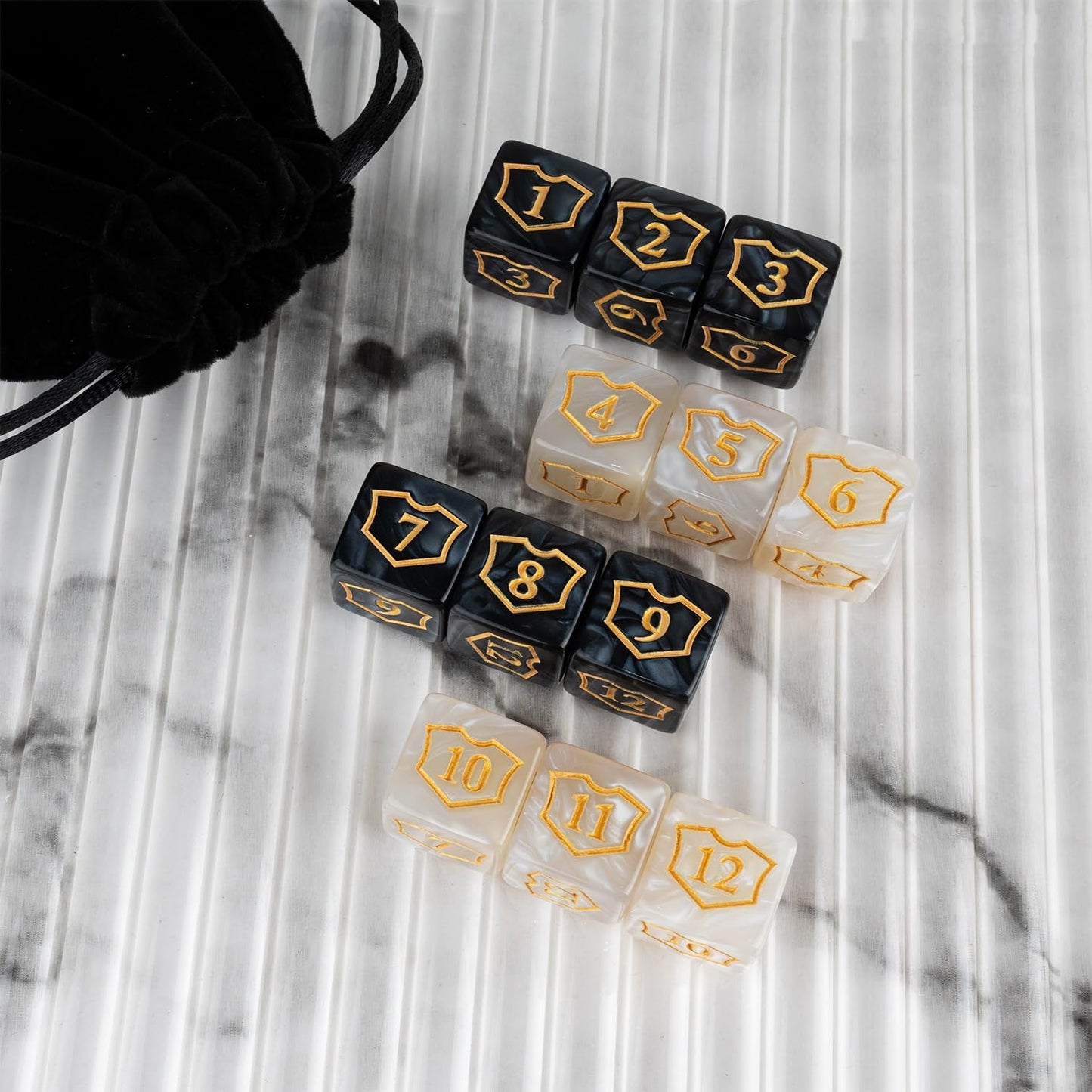 24 Pieces MTG Dice Counters Shield D6 Dice Set Loyalty Life Counter Magic Buff Tokens Compatible with MTG, TCG, Card Games Accessories