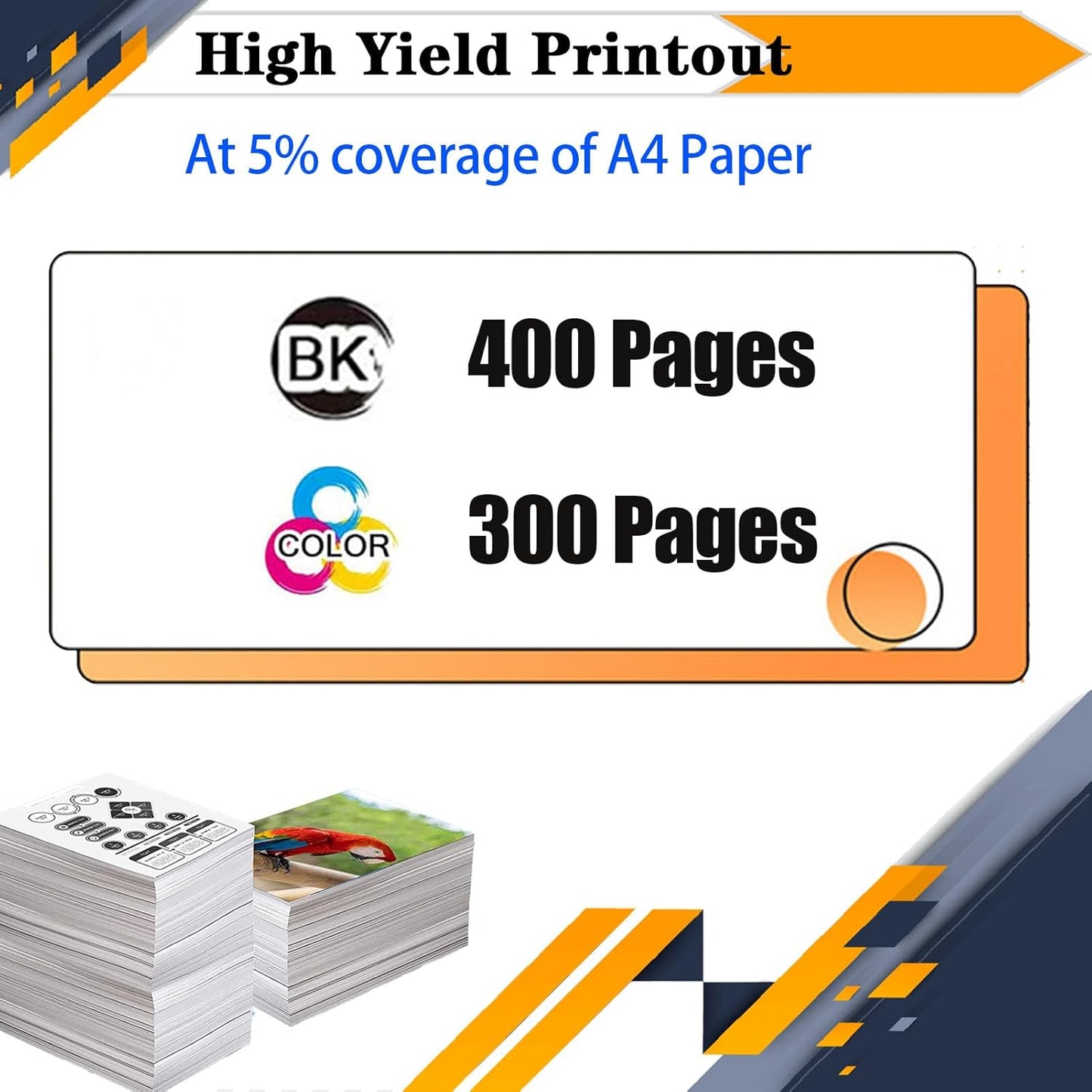 PG-260XL CL-261XL PG260 PG-260 CL261 CL-261 Ink Cartridges, Compatible for Canon TS6420a TS6420 TR7020a TR7020 TS5320 All in One Printers【High Print Volume with Chip Black*1