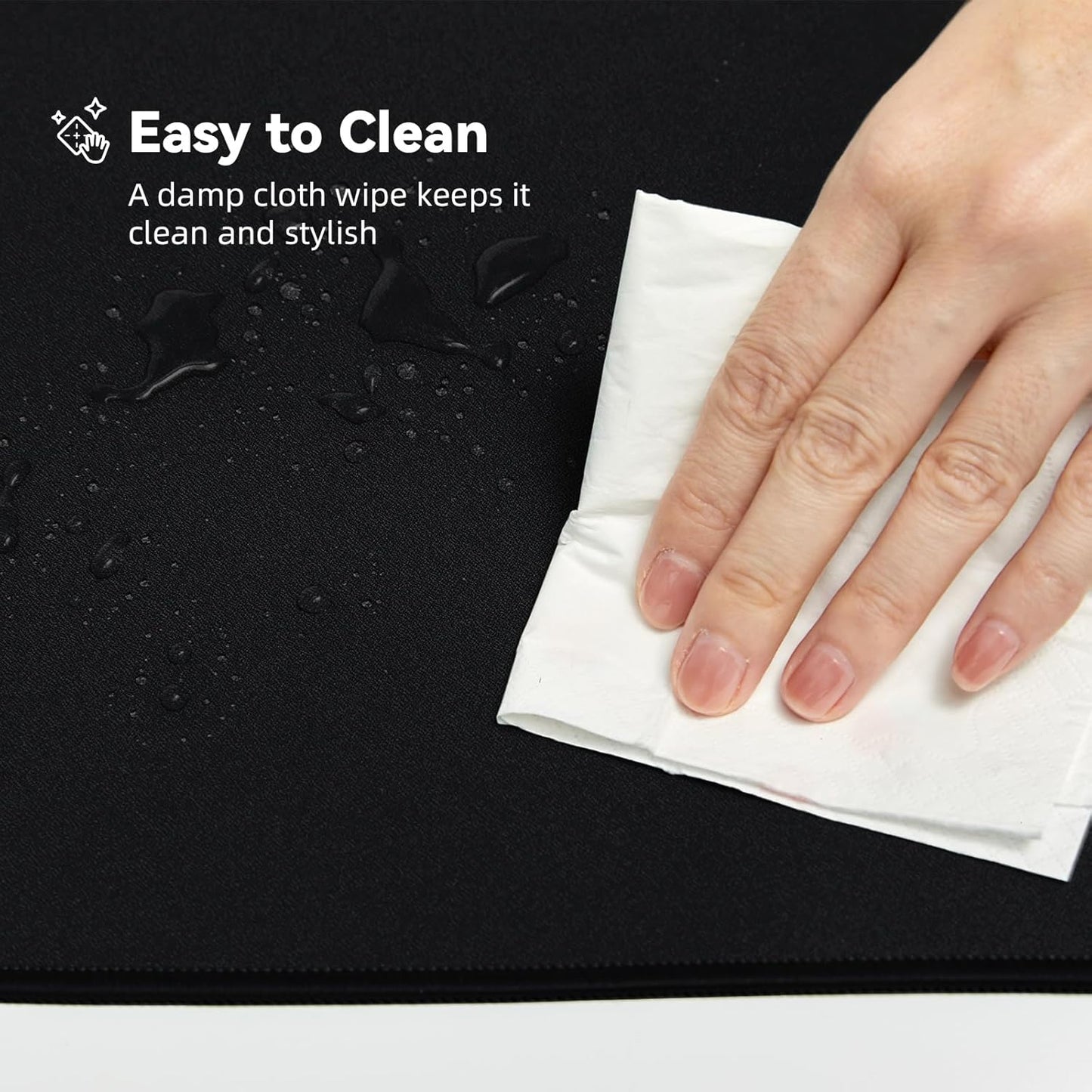 Large Gaming Mouse Pad with Durable Stitched Edges, Non-Slip Rubber Base, Big Computer Keyboard Mouse Mat Desk Pad for Home Office Gaming Work, 15.74"x35.43"x0.12", Black