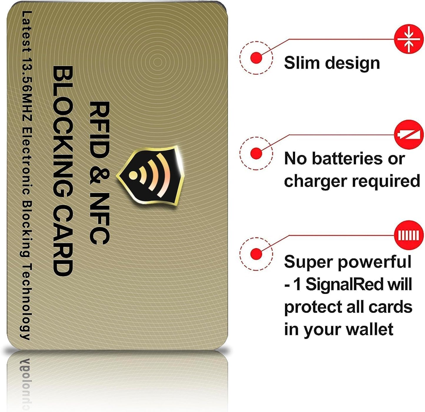 SaiTech IT RFID Cards One Card Protects Entire Wallet Purse For Men & Women, Contactless Bank Debit Credit Card Protector ID ATM Guard Card – Golden (1 Pcs Golden)