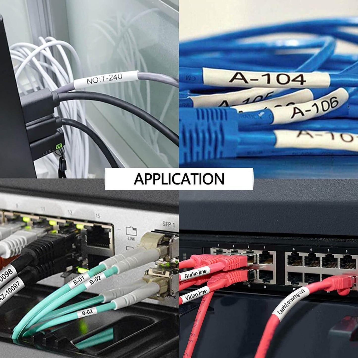 HSe211 HS211 HSE-211 HS-211 Heat Shrink Tubes Label Tape 1/4" (5.8mm) x 4.92 ft Compatible for PTD400 D600 PTH300 PTE300 PTE500 PT-E550W PT-P700 PT-P750WVP, Black on White, 2 Pack