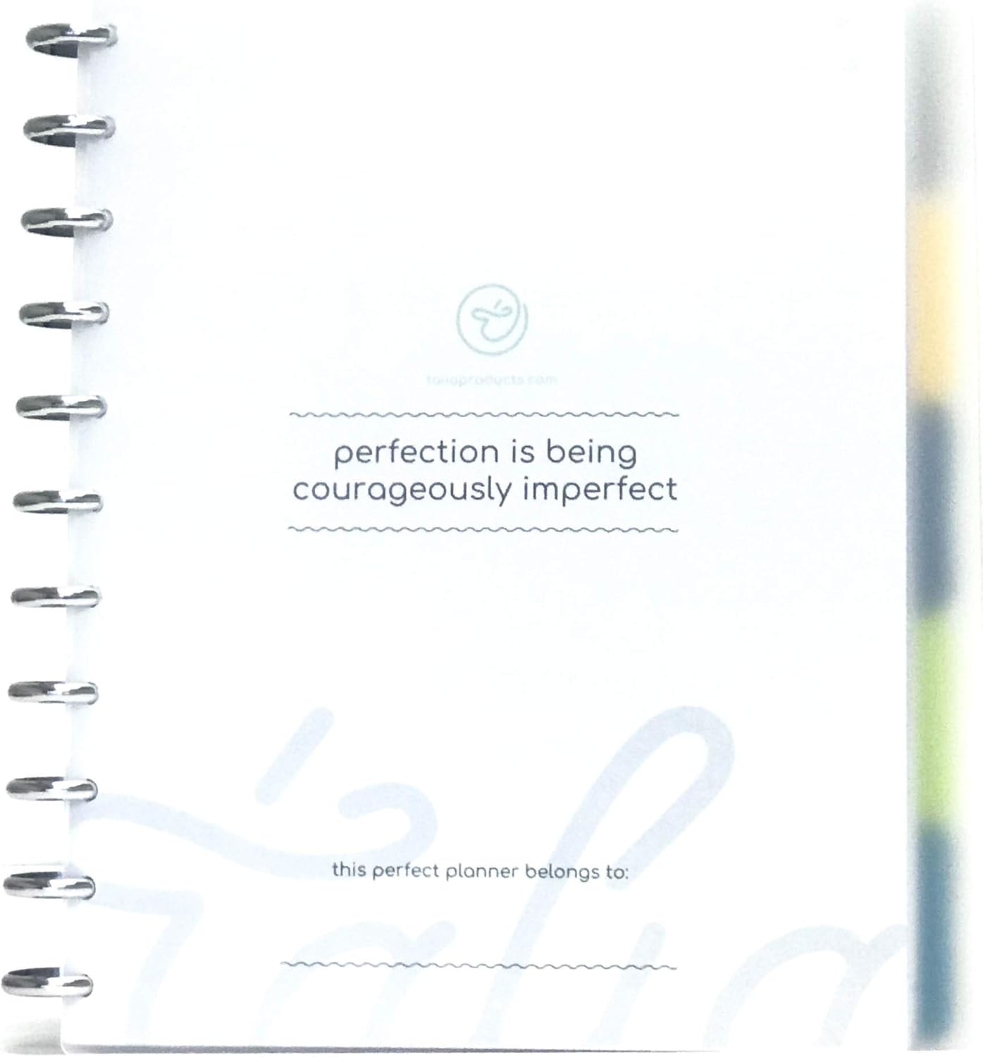 Talia Discbound Notebooks, Planner, Customizable, (yClear w/Silver Discs, Letter (8.5in x 11in))