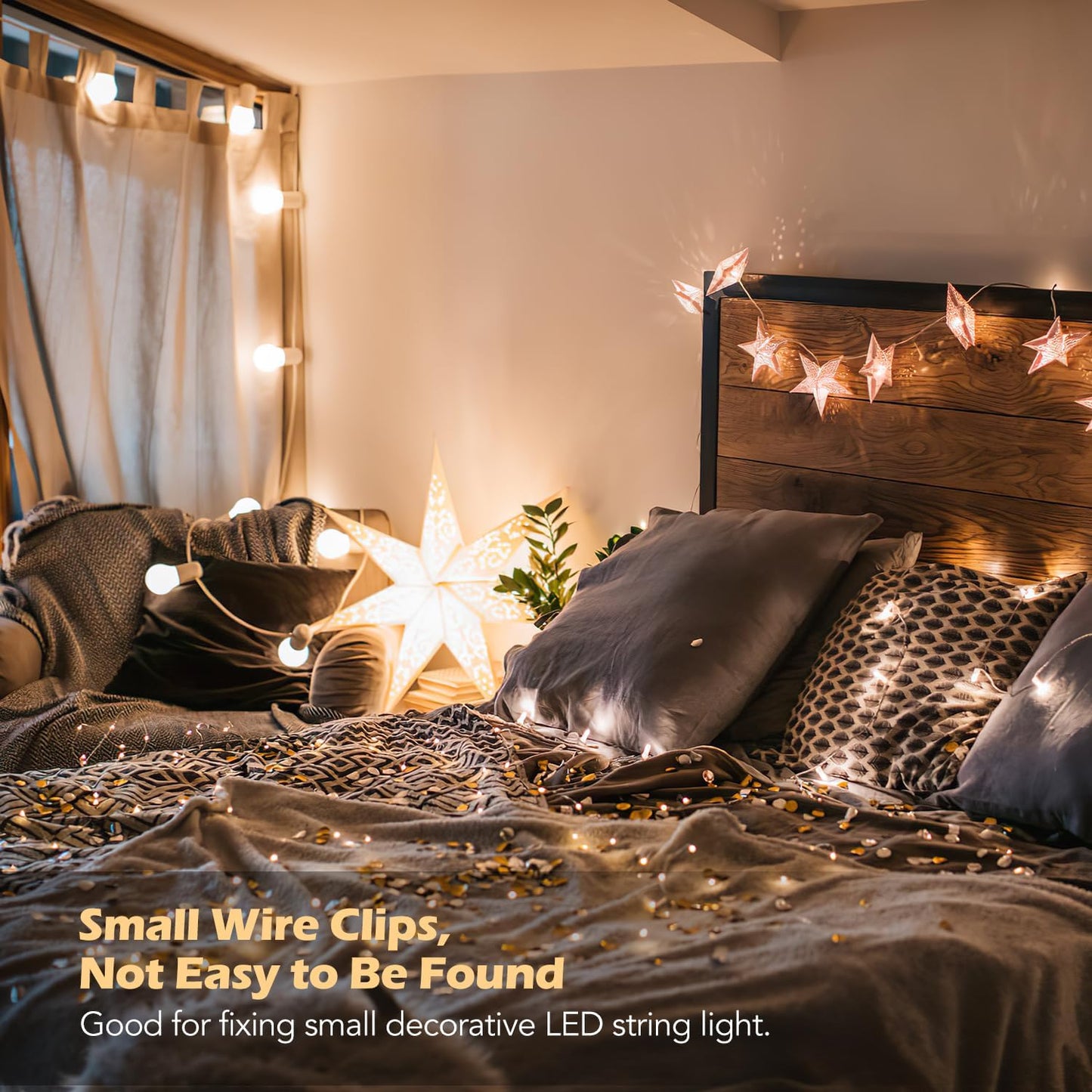 AGPTEK Ethernet Cable Clips, 100 PCS Adhesive Wire Clips, Flat Cord Clips Small Cable Holder Management for Home Wall Flat Ethernet Network Cord Organizer, Decoration Fairy Light Sticky Hooks, Clear