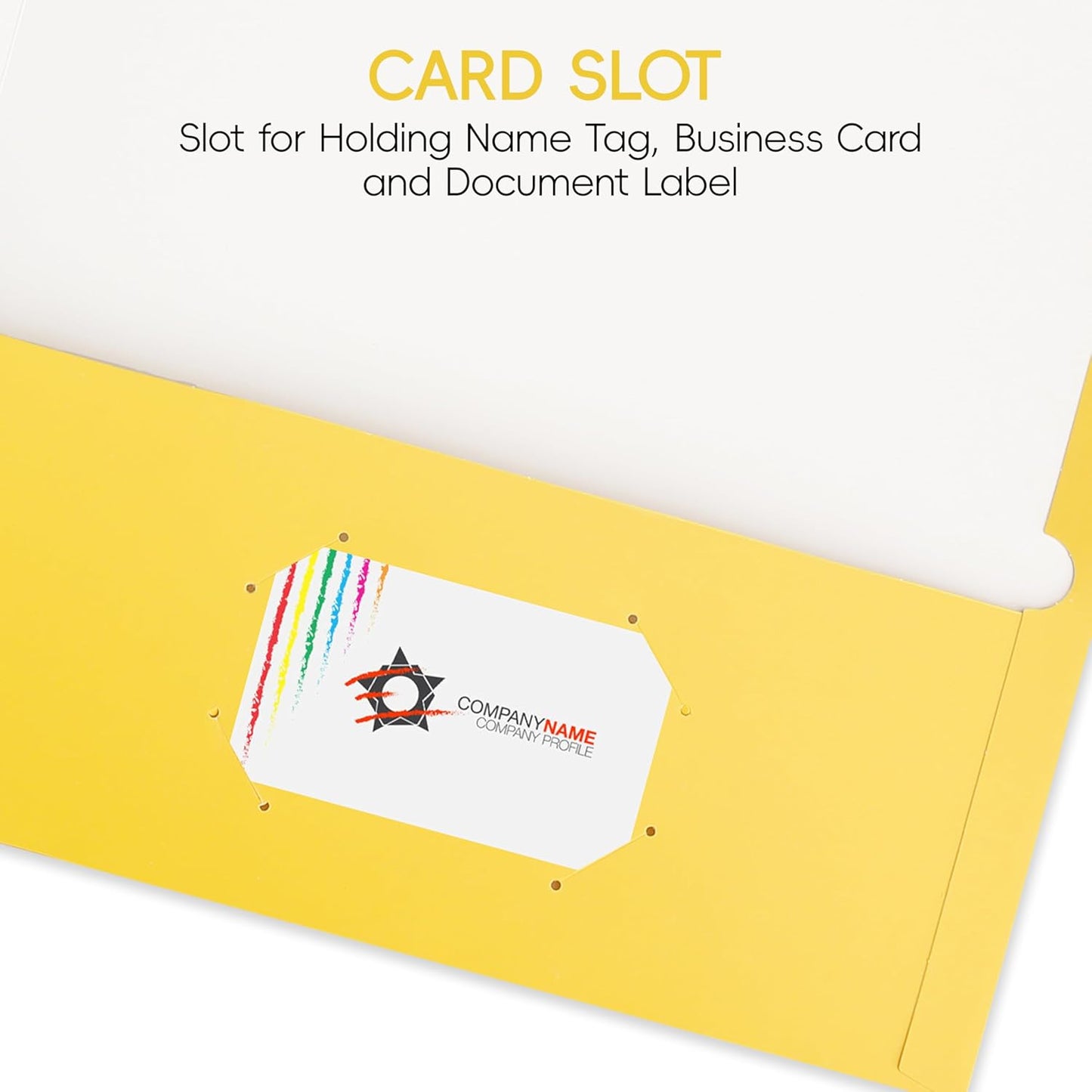 50 Pack Folders with Pockets, Pocket Folders Fit Letter Size Paper, with Business Card Slot, 2-Pocket Folder for School Office Home Business