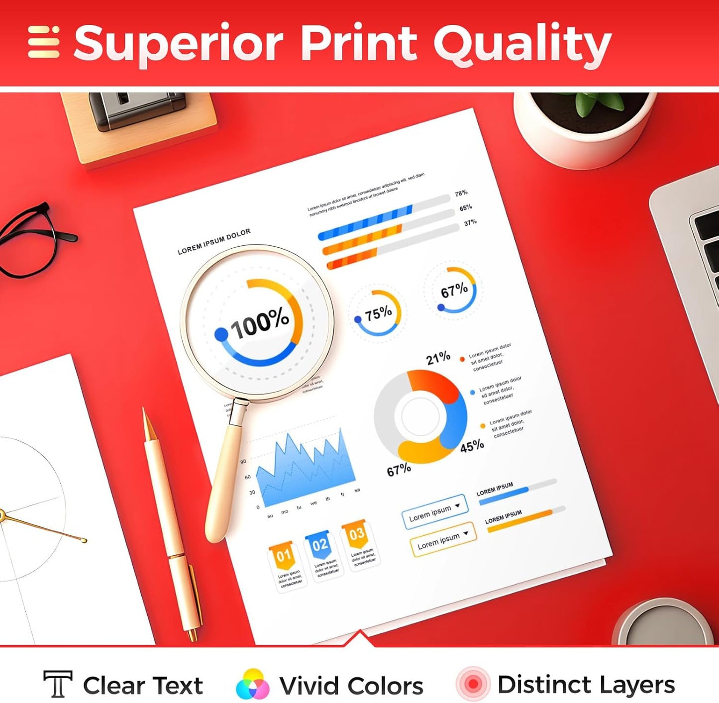 PFI-320 Pigment Ink Tank Set 5-Pack 300ml High Capacity Replacement for Canon PFI-320 PFI320 Ink Cartridges Compatible with Canon imagePROGRAF TM-200 TM-205 TM-300 TM-305 Printer Black Yellow Magenta