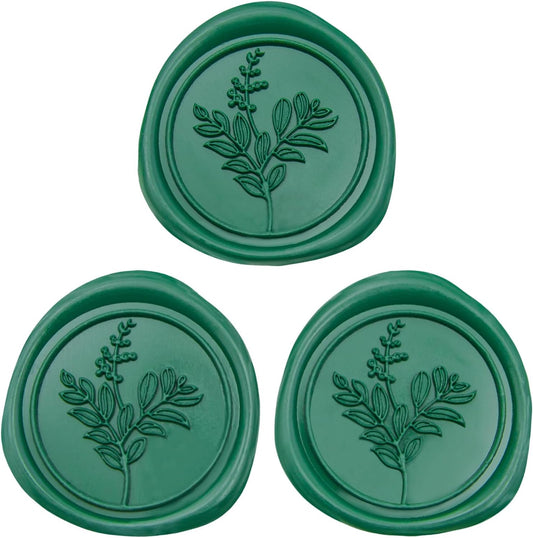60 Pcs Emerald Green Wax Seal Stickers, Wedding Invitation Accessories Envelope Stickers - Self Adhesive Envelope Seals, Peferct for Invitation, Gift Box Craft Wrapping, Christmas Cards Decor