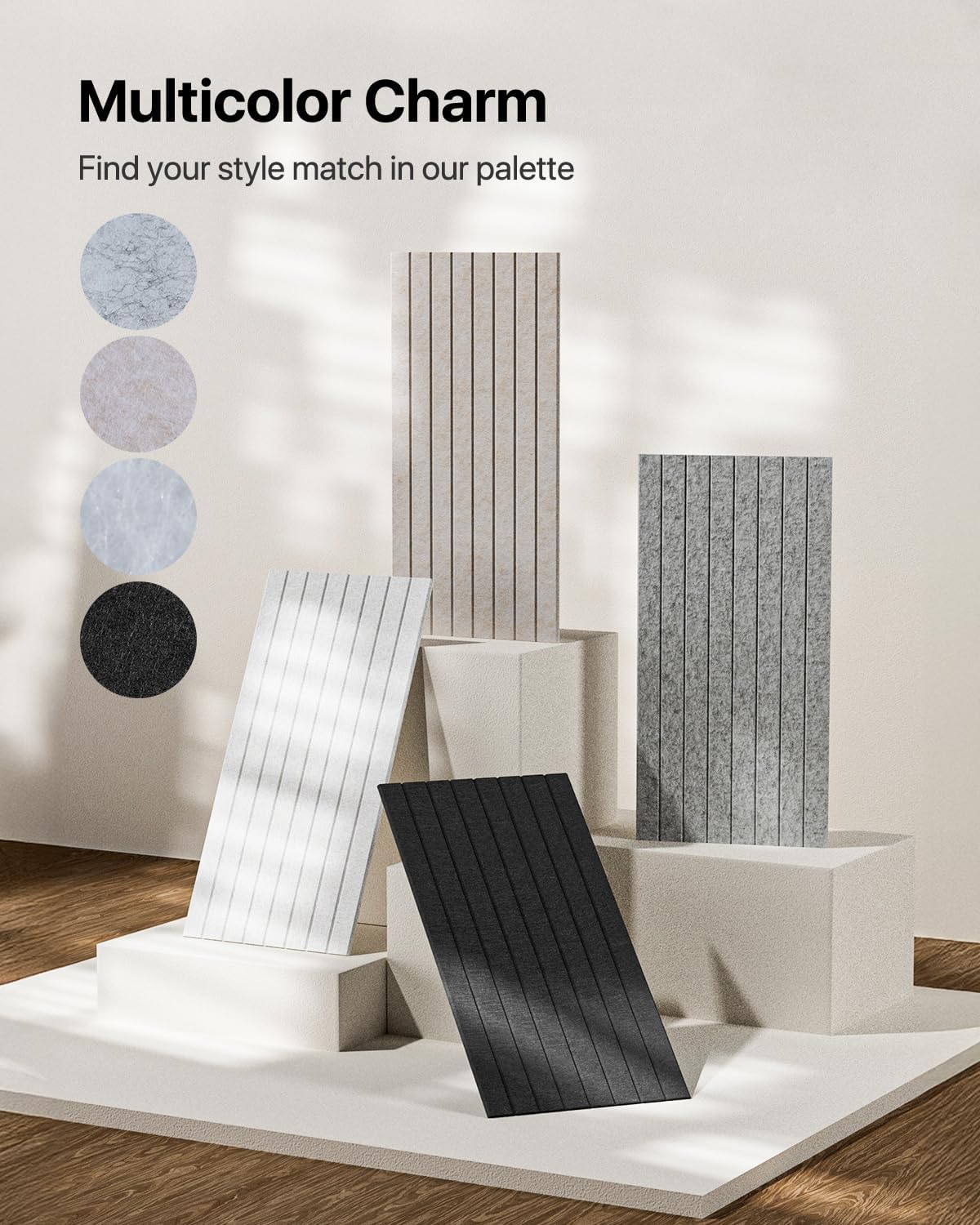 Soundsbay Large Cork Board, 71" x 47" Black Bulletin Board, 3 Pack Felt Wall Tiles Self-Adhesive, Pin Board for Walls Office Home Classroom Decor