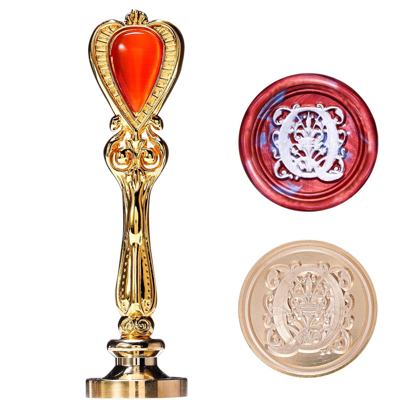 Letter Q Wax Seal Stamp, Lucky Goddness Alphabet Wax Stamp for Sealing Wax