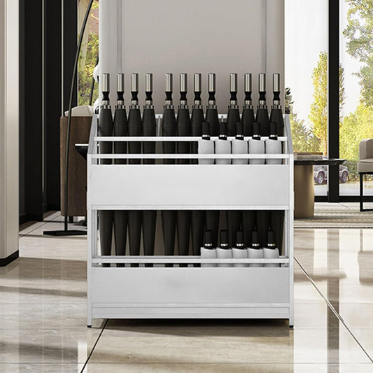 Umbrella stand indoor entryway,umbrella base stand,Umbrella Stand Racks Commercial Metal Umbrella Holder,School Office Hotel Corridor Entrance Umbrella Organizer,umbrella holder for entryway(White,68*