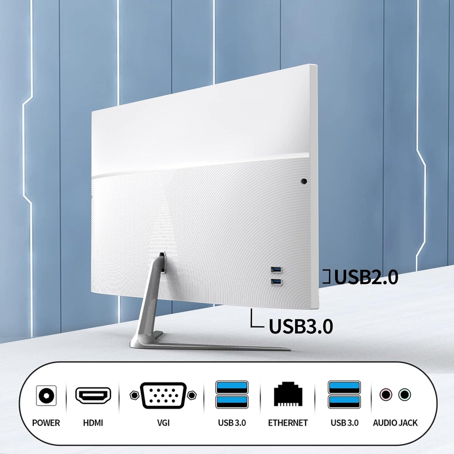 24”All-in-One Desktop PC Computer, i7-4000m Quad-Core Desktop Computer, 16G Ram 512G SSD IPS HD Display, WiFi BT for Home Entertainment Business Office