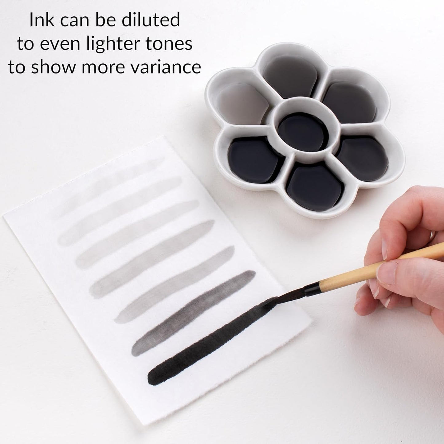 Yasutomo Bokuju Liquid Ink - 2oz Sumi Ink for Calligraphy and Artwork - Black Drawing Ink for use with Japanese Ink Brushes and Dip Pens