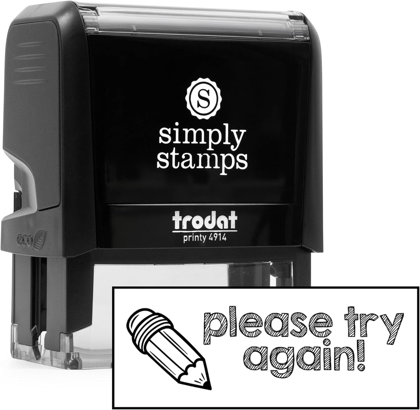 Custom Self-Inking Stamps | 49 Creative Designs | Fun Classroom Phrases | Grading Made Easy | Large Book Stamps