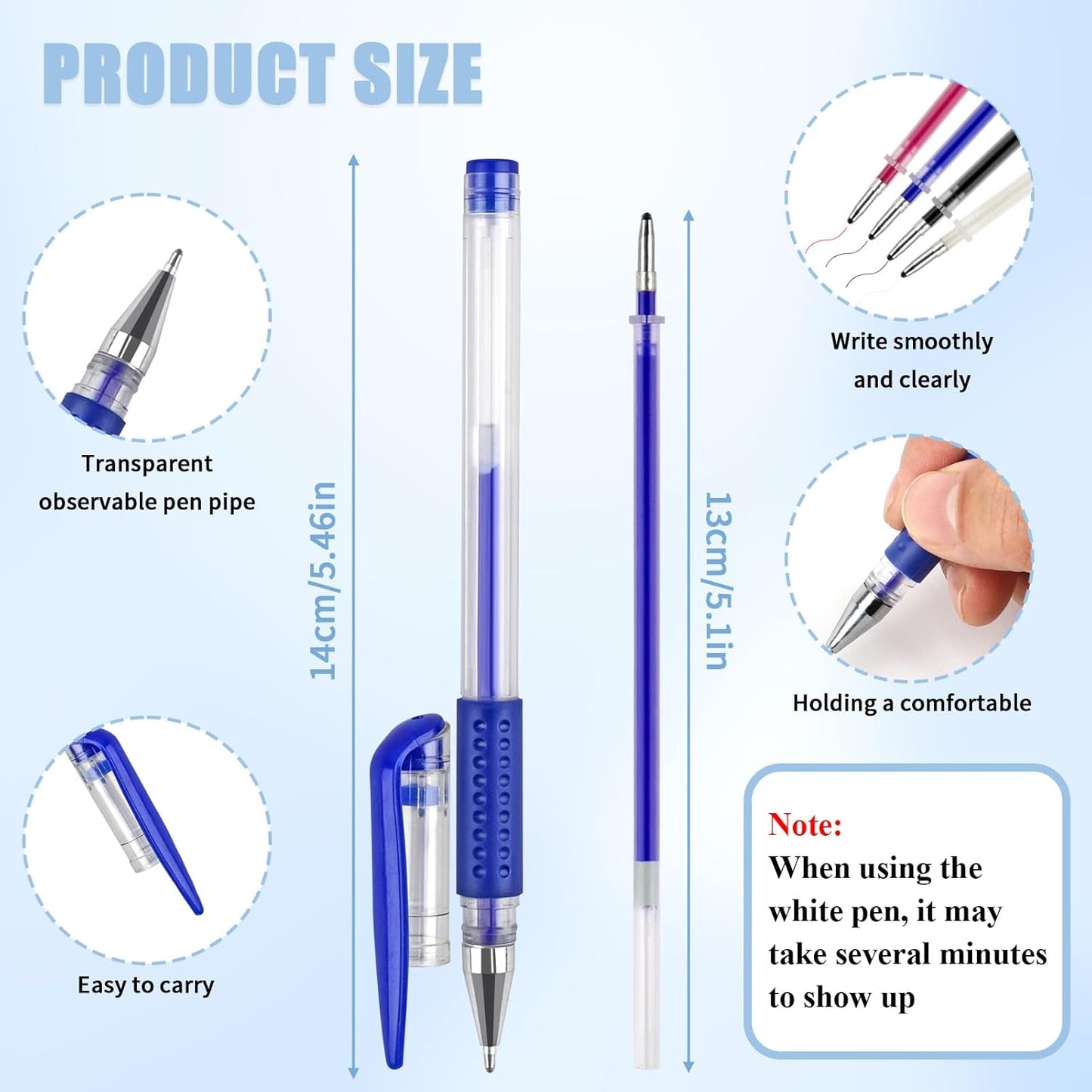 8 Pcs Heat Erasable Pens for Fabric with 64 Refills, Fabric Marking Pens for Sewing, Quilting, Embroidery, Dressmaking, Tailors Sewing Chalk Pencils