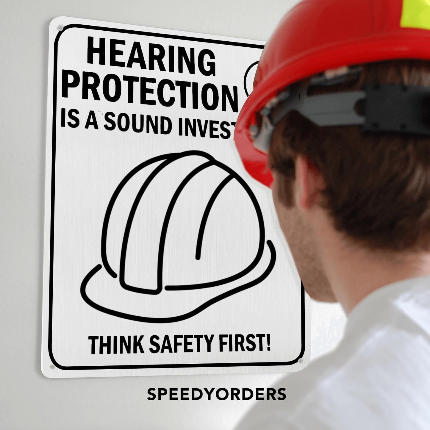 Custom Metal Signs, Personalized Aluminum, Customized Safety, Business Signs, Waterproof Outdoor, White Aluminum (36x24 In)